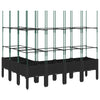 Schwarzer Blumenkasten mit Spalier Werle 160x120x142,5cm (PP)