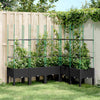 Schwarzer Blumenkasten mit Spalier Werle 160x120x142,5cm (PP)