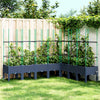 Grauer Blumenkasten mit Spalier Werle 200x160x142,5cm (pp)