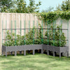 Blumenkasten mit Spalier Werle 200x160x142,5cm Hellgrau (pp)