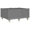 Hellgrauer Blumenkasten für draußen mit Rollen Calinic 100x80x54cm (PP)
