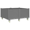Hellgrauer Blumenkasten für draußen mit Rollen Calinic 100x80x54cm (PP)