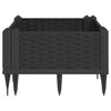 Schwarzer Blumenkasten mit Standfüßen Heipaneni 42,5x42,5x28,5cm (PP)
