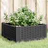 Schwarzer Blumenkasten mit Standfüßen Heipaneni 42,5x42,5x28,5cm (PP)