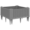Hellgrauer Blumenkasten mit Füßen Heipaneni 42,5x42,5x28,5cm (PP)