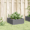 Hellgrauer Blumenkasten mit Füßen Heipaneni 42,5x42,5x28,5cm (PP)