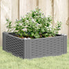 Hellgrauer Blumenkasten mit Füßen Heipaneni 42,5x42,5x28,5cm (PP)