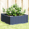 Graues Blumenbeet mit Füßen Heipaneni 42,5x42,5x28,5cm (pp)