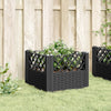 Schwarzer Blumenkasten mit Füßen Heipaneni 43,5x43,5x43,5cm (PP)