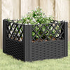 Schwarzer Blumenkasten mit Füßen Heipaneni 43,5x43,5x43,5cm (PP)