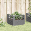 Hellgrauer Blumenkasten mit Standfüßen Heipaneni 43,5x43,5x43,5cm (pp)