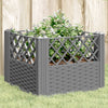 Hellgrauer Blumenkasten mit Standfüßen Heipaneni 43,5x43,5x43,5cm (pp)