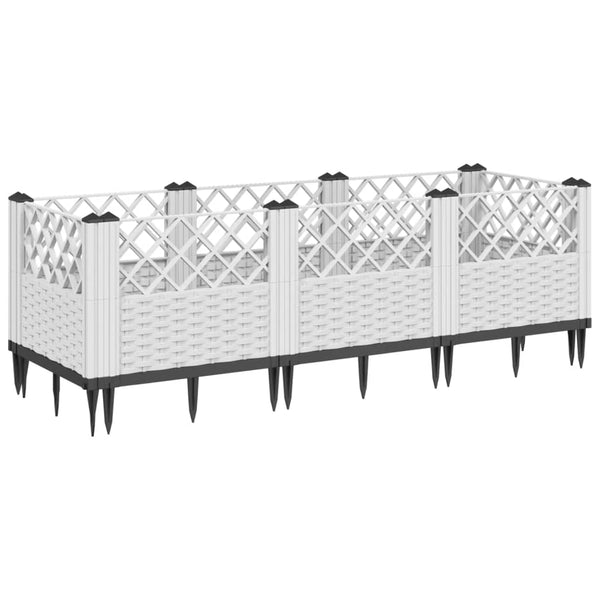 Rustikaler brauner Pflanzkasten mit Beinen 123,5x43,5x43,5cm (pp)