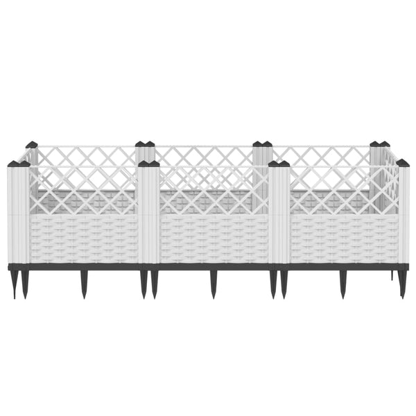 Rustikaler brauner Pflanzkasten mit Beinen 123,5x43,5x43,5cm (pp)