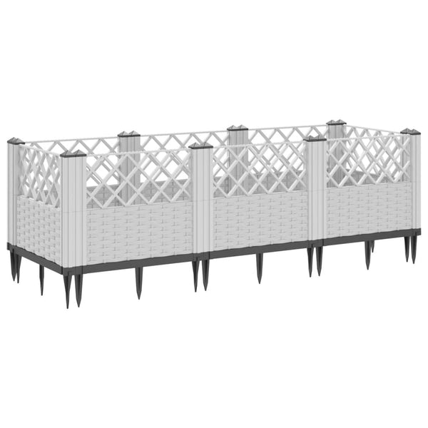 Rustikaler brauner Pflanzkasten mit Beinen 123,5x43,5x43,5cm (pp)