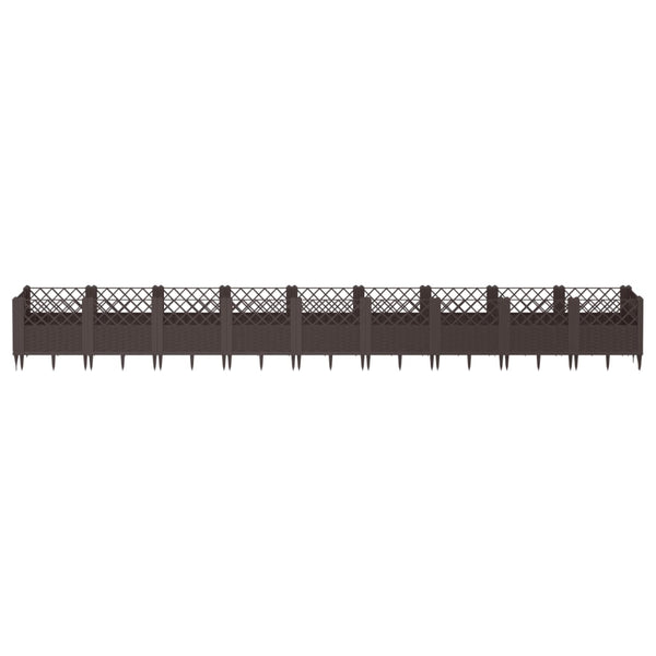 Brauner Blumenkasten mit Füßen 363,5x43,5x43,5cm (Stk.)