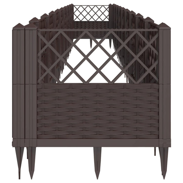 Brauner Blumenkasten mit Füßen 363,5x43,5x43,5cm (Stk.)