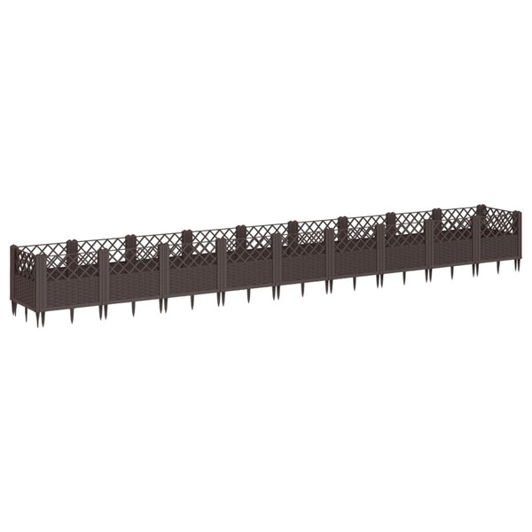 Brauner Blumenkasten mit Füßen 363,5x43,5x43,5cm (Stk.)