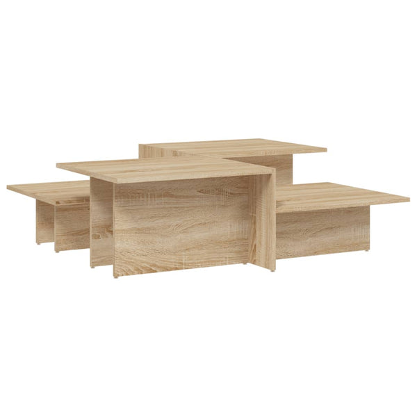 Couchtische Mecnun (2 Stück Sonoma-Eiche Holz)