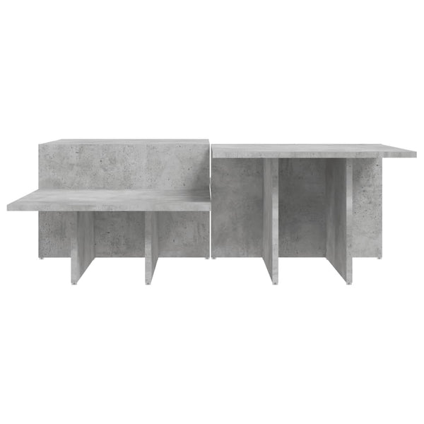 Betongraue Couchtische Mecnun (2 Stück Holz)