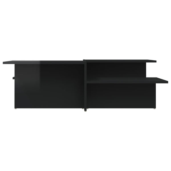 Schwarze Couchtische Mecnun (2 Stück Hochglanz-Holz)