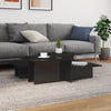 Schwarze Couchtische Mecnun (2 Stück Hochglanz-Holz)