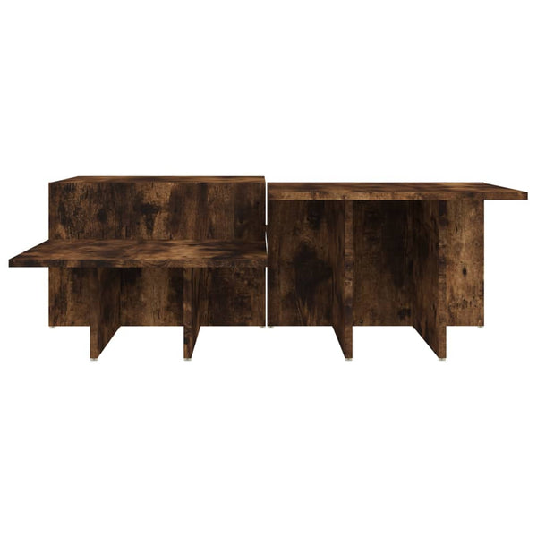 Couchtische Mecnun (2 Stk. Räuchereiche Holz)