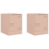 Nachttische Expresso 34,5x39x44cm, rosa (2 St., Stahl)