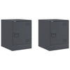 Nachttische Anthrazit Expresso 34,5x39x44cm (2 St., Stahl)