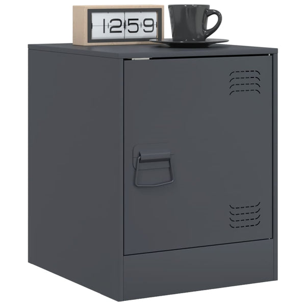 Nachttische Anthrazit Expresso 34,5x39x44cm (2 St., Stahl)