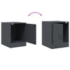 Nachttische Anthrazit Expresso 34,5x39x44cm (2 St., Stahl)
