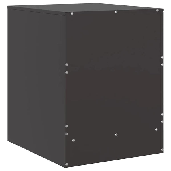 Schwarze Nachttische Franzini 34,5x39x44cm (2 Stk., Stahl)