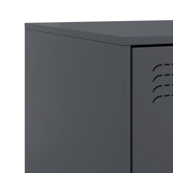 Anthrazit Nachttisch Franzini 34,5x39x44cm (Stahl)