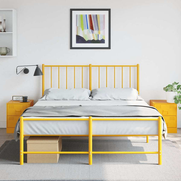 Keltainen yöpöydät Franzini 34,5x39x44cm (2 kpl, teräs)