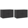 Musta tv-tasot Damian 67x39x44cm (2 kpl, teräs)
