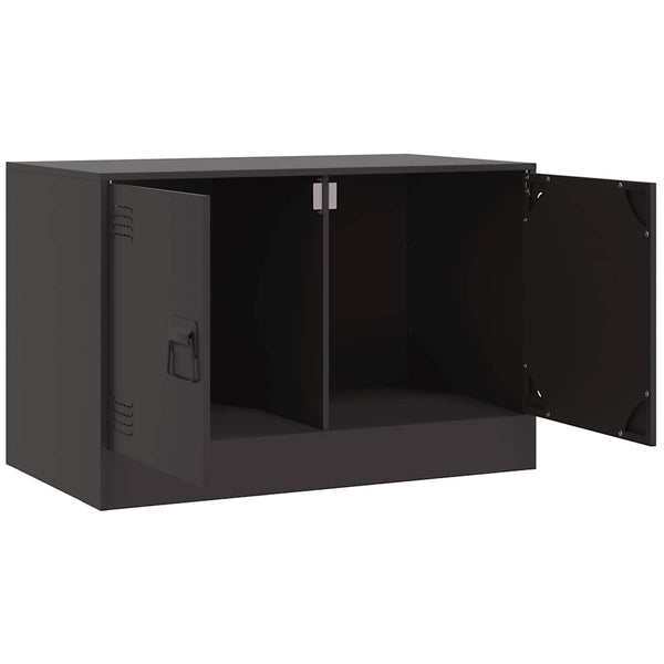 Musta tv-tasot Damian 67x39x44cm (2 kpl, teräs)