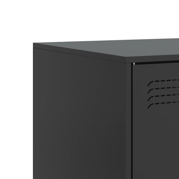 Musta tv-tasot Damian 67x39x44cm (2 kpl, teräs)