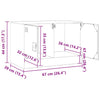 Rosa TV-Lowboard Damian 67x39x44cm (Stahl)