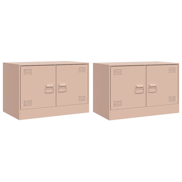 Pinke TV-Tische Damian 67x39x44cm (2 St., Stahl)