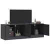 Anthrazitfarbene TV-Möbel Damian 67x39x44cm (2 Stück Stahl)