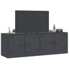 Anthrazitfarbene TV-Möbel Damian 67x39x44cm (2 Stück Stahl)