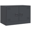 Anthrazitfarbene TV-Möbel Damian 67x39x44cm (2 Stück Stahl)
