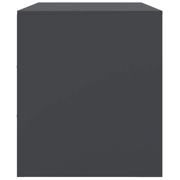 Anthrazitfarbene TV-Möbel Damian 67x39x44cm (2 Stück Stahl)