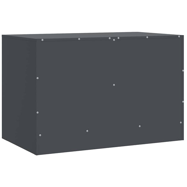 Anthrazitfarbene TV-Möbel Damian 67x39x44cm (2 Stück Stahl)