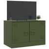 Oliovgrünes TV-Möbel Damian 67x39x44cm (Stahl)