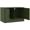 Oliovgrünes TV-Möbel Damian 67x39x44cm (Stahl)