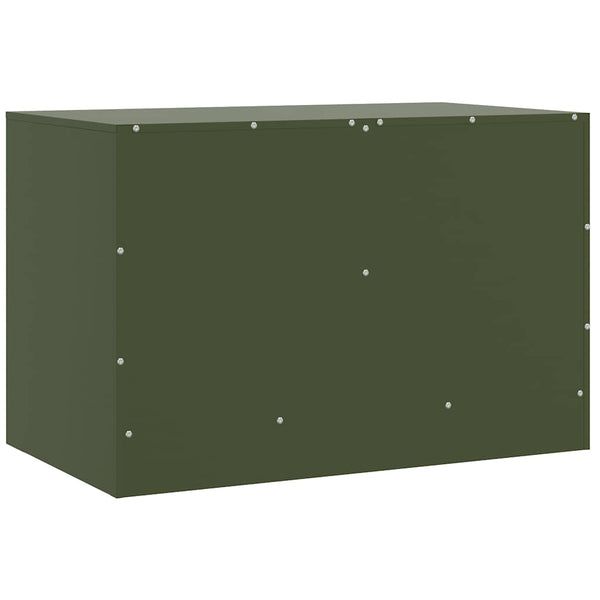 Oliovgrünes TV-Möbel Damian 67x39x44cm (Stahl)