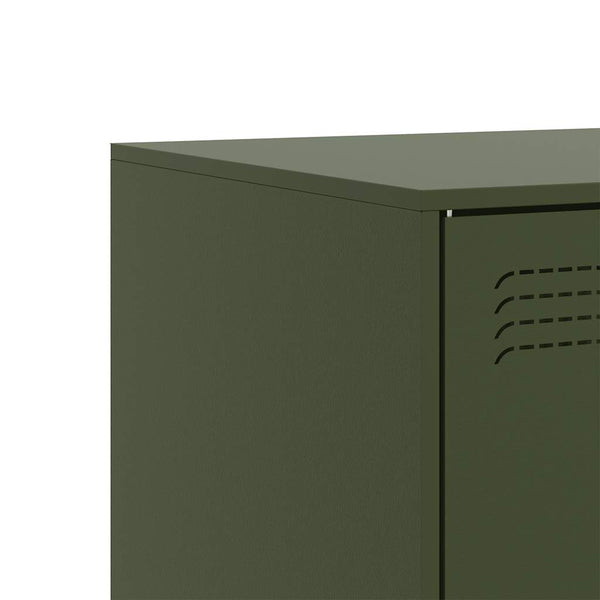 Oliovgrünes TV-Möbel Damian 67x39x44cm (Stahl)