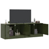 Olivgrüne TV-Lowboards Damian 67x39x44cm (2 Stück, Stahl)