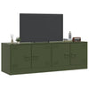 Olivgrüne TV-Lowboards Damian 67x39x44cm (2 Stück, Stahl)